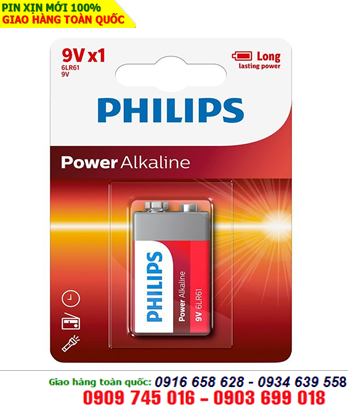 Pin vuông 9v Philips 6LR61P1B/97 Alkaline 9V chính hãng 